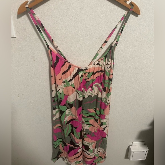 Roxy spring adventure beach mini dress floral size Medium - Picture 2 of 6